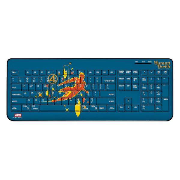 Marvel Human Torch Badge Wireless USB Keyboard