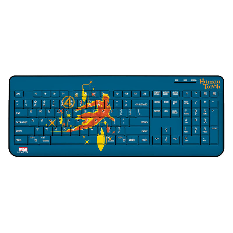 Marvel Human Torch Badge Wireless USB Keyboard