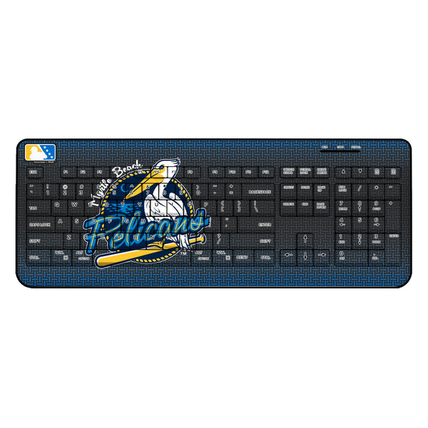 Myrtle Beach Pelicans Linen Wireless USB Keyboard