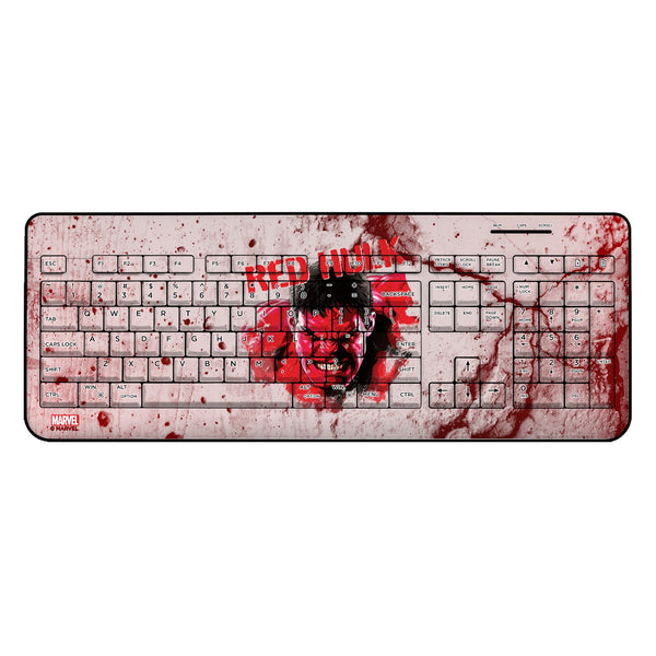 Marvel Avengers Red Hulk Badge Wireless USB Keyboard