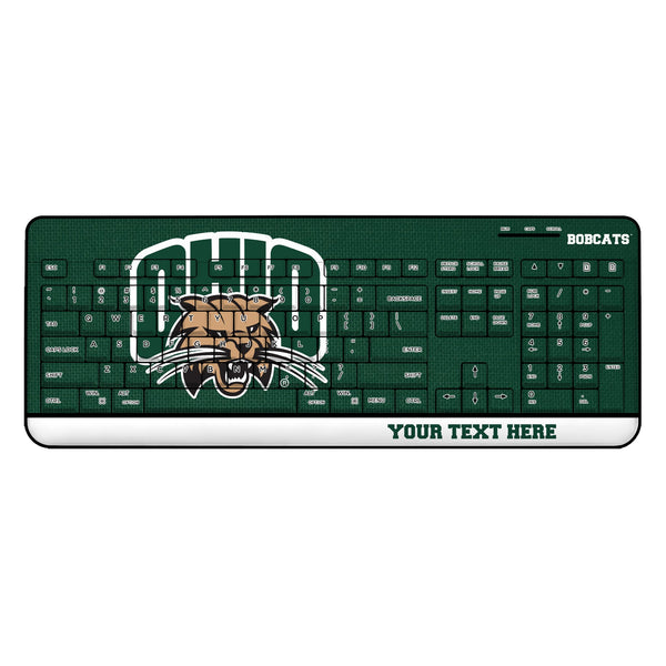 Ohio University Bobcats Personalized Endzone Solid Wireless USB Keyboard