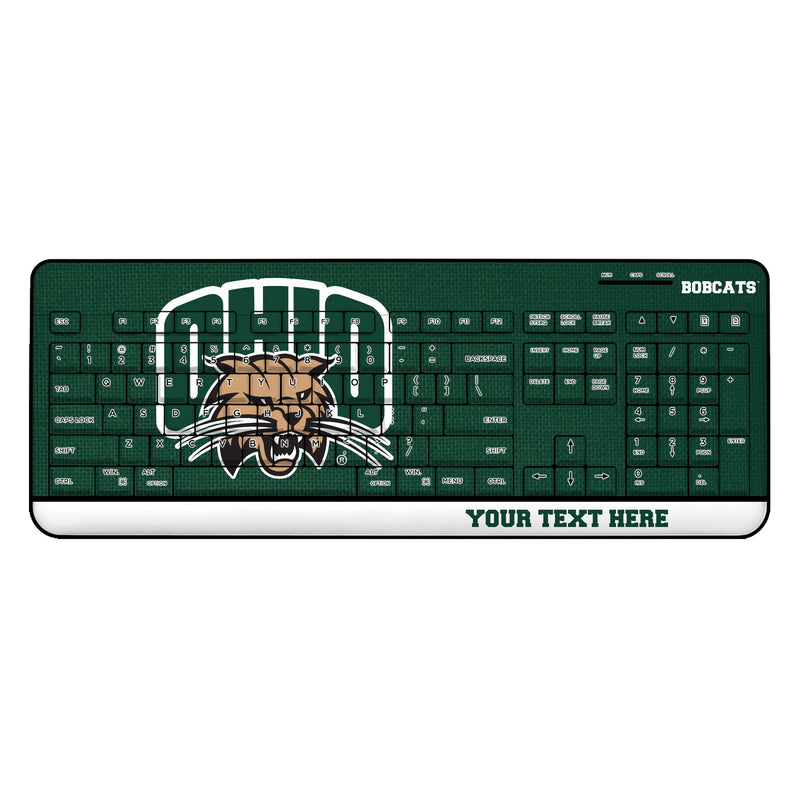 Ohio University Bobcats Personalized Endzone Solid Wireless USB Keyboard
