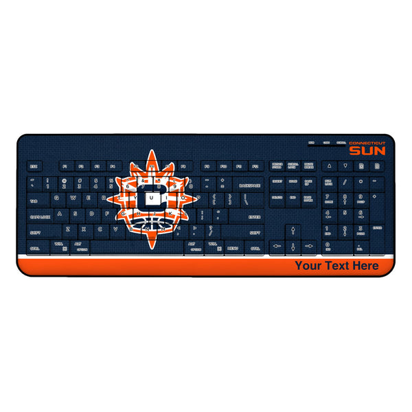 Connecticut Sun Personalized Endzone Solid Wireless USB Keyboard