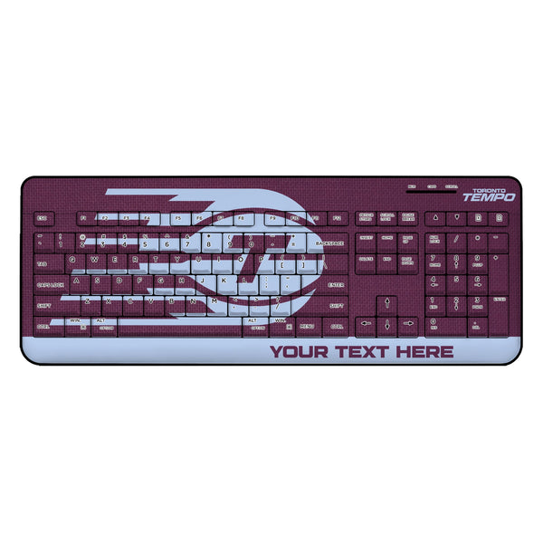 Toronto Tempo Personalized Endzone Solid Wireless USB Keyboard