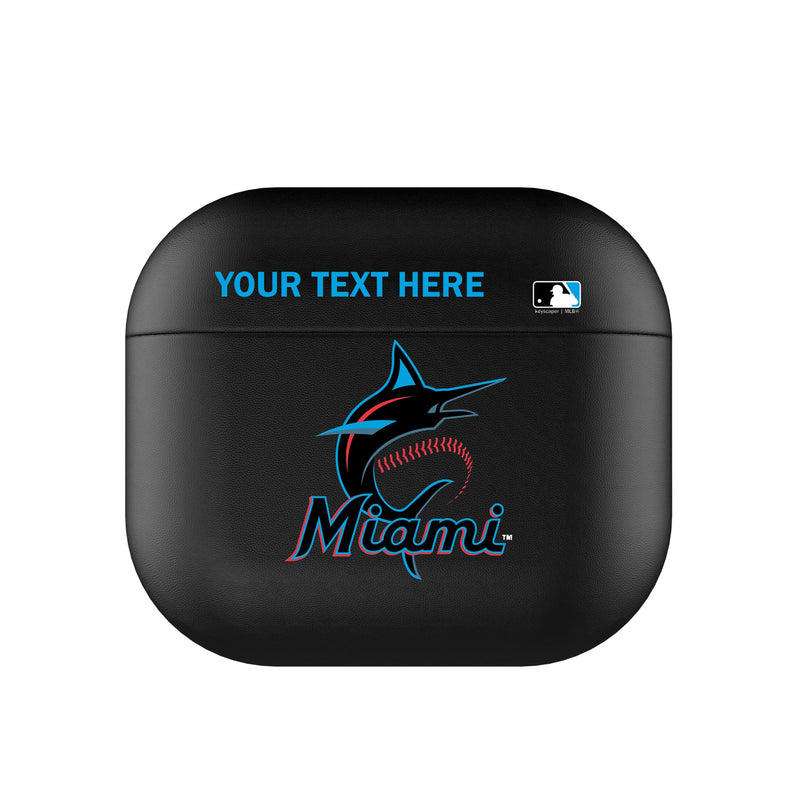Miami Marlins Personalized Insignia AirPods AirPod Case Cover