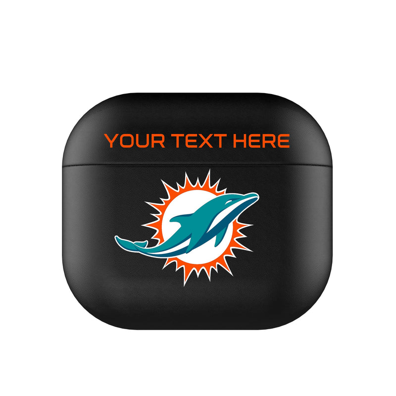 Miami Dolphins Personalized Insignia AirPods AirPod Case Cover
