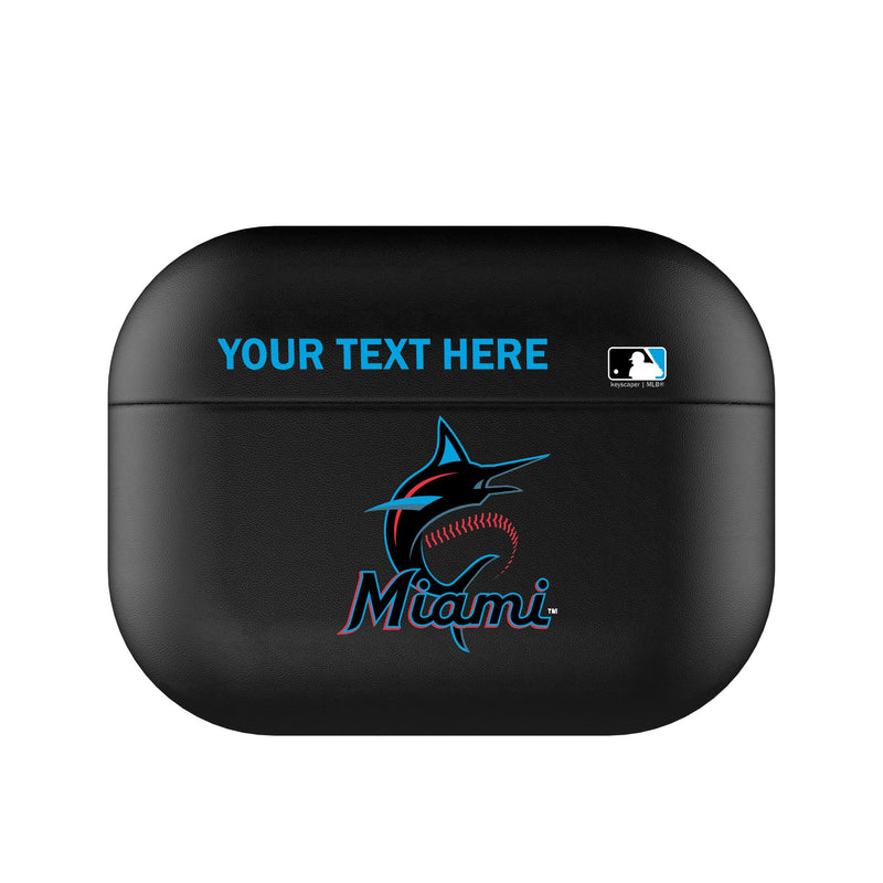 Miami Marlins Personalized Insignia AirPods AirPod Case Cover