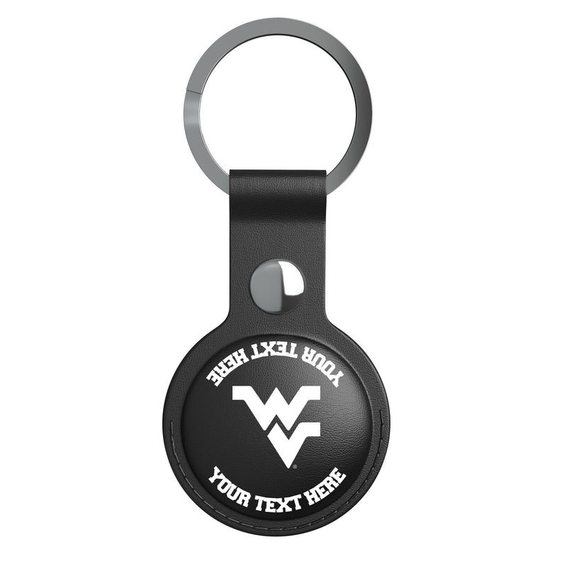West Virginia University Mountaineers Personalized Insignia AirTag Black Airtag Holder