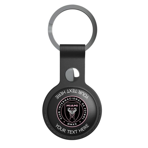 Inter Miami CF Personalized Insignia AirTag Black Airtag Holder