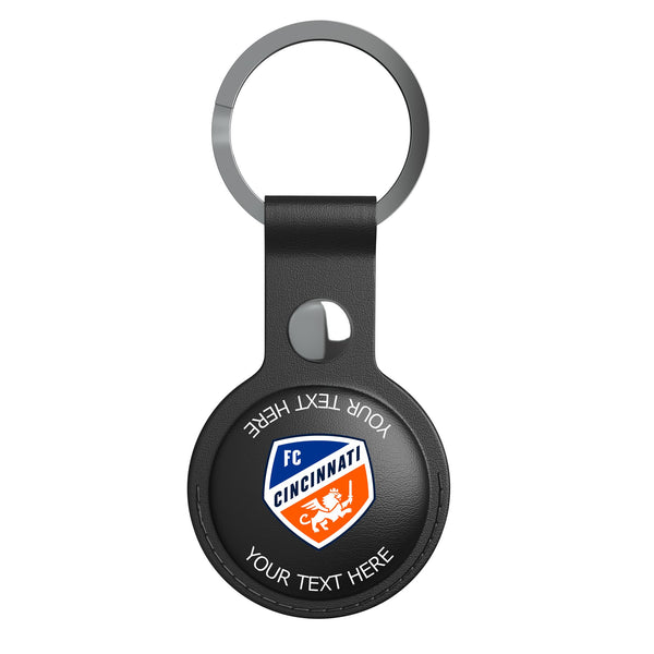 FC Cincinnati Personalized Insignia AirTag Black Airtag Holder