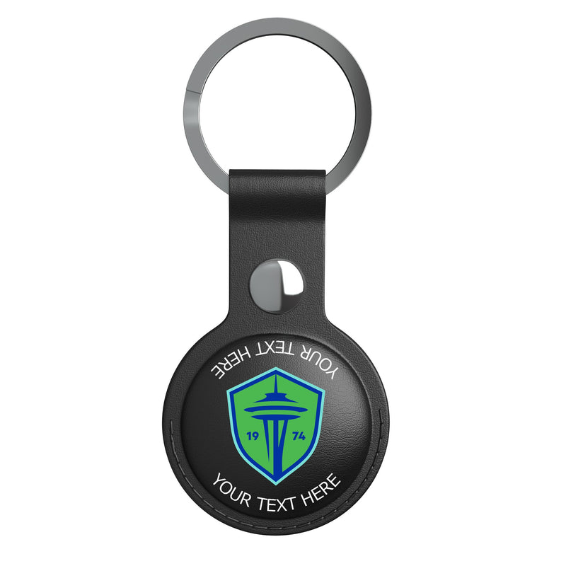 Seattle Sounders FC Personalized Insignia AirTag Black Airtag Holder