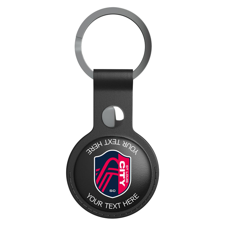 St. Louis CITY SC Personalized Insignia AirTag Black Airtag Holder