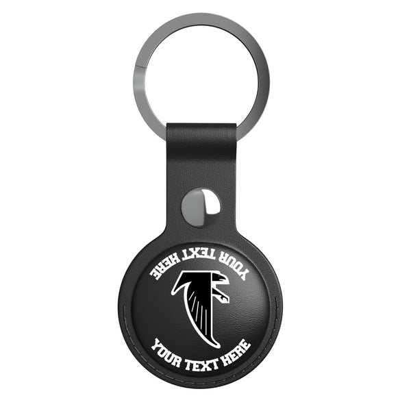 Atlanta Falcons Classic Personalized Insignia AirTag Black Airtag Holder