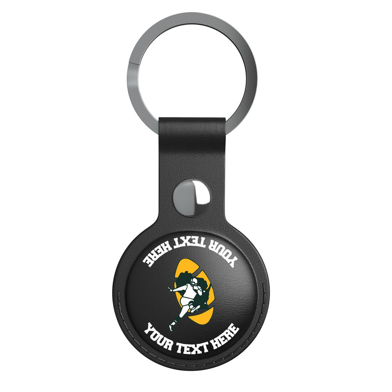 Green Bay Packers Historic Collection Personalized Insignia AirTag Black Airtag Holder