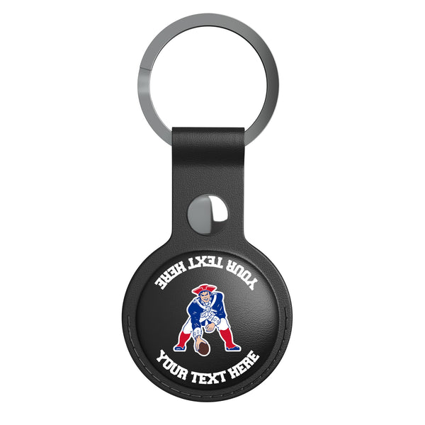New England Patriots Historic Collection Personalized Insignia AirTag Black Airtag Holder