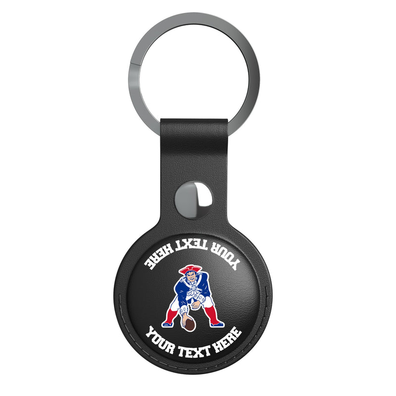 New England Patriots Historic Collection Personalized Insignia AirTag Black Airtag Holder