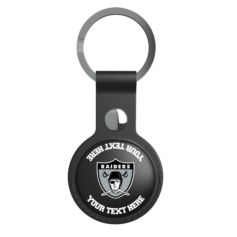 Oakland Raiders 1963 Historic Collection Personalized Insignia AirTag Black Airtag Holder