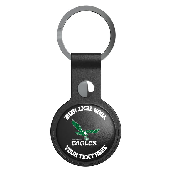 Philadelphia Eagles 1973-1995 Historic Collection Personalized Insignia AirTag Black Airtag Holder