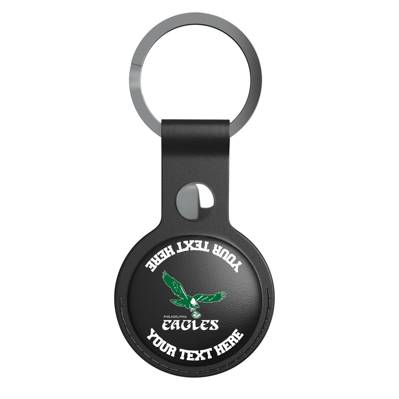 Philadelphia Eagles 1973-1995 Historic Collection Personalized Insignia AirTag Black Airtag Holder