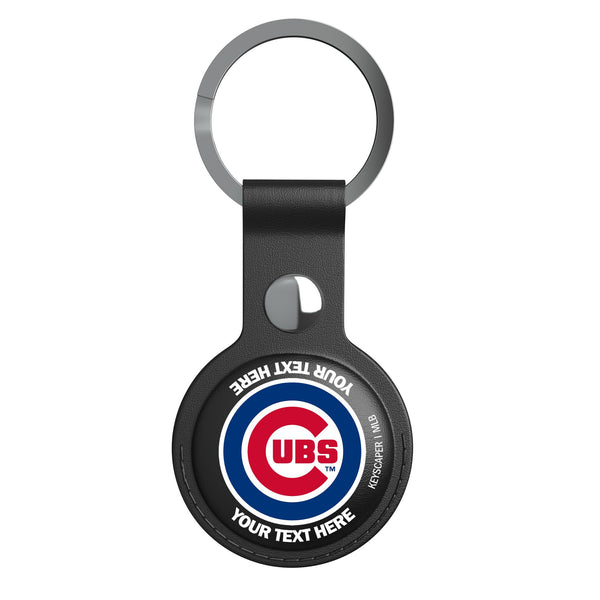 Chicago Cubs Personalized Insignia AirTag Black Airtag Holder