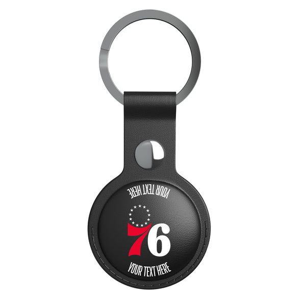 Philadelphia 76ers Personalized Insignia AirTag Black Airtag Holder