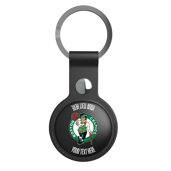 Boston Celtics Personalized Insignia AirTag Black Airtag Holder