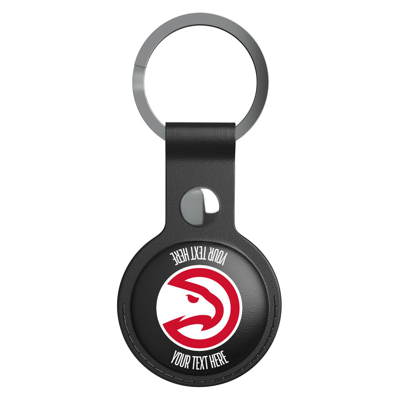 Atlanta Hawks Personalized Insignia AirTag Black Airtag Holder