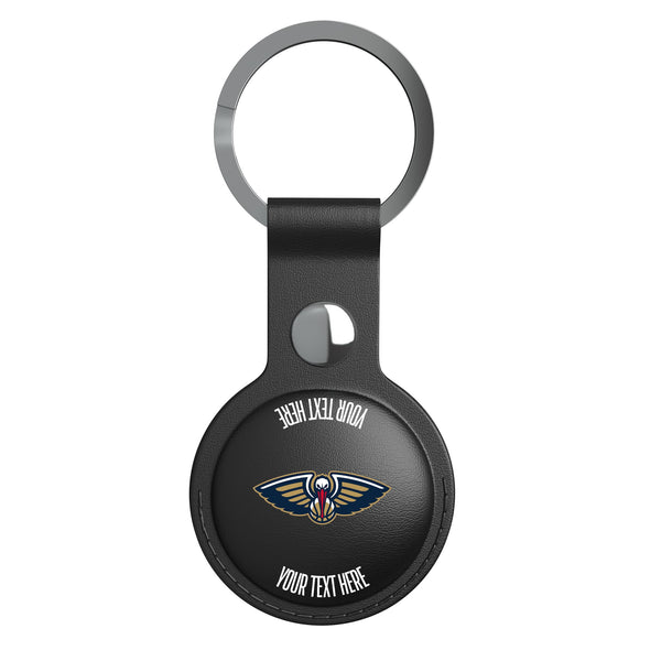 New Orleans Pelicans Personalized Insignia AirTag Black Airtag Holder