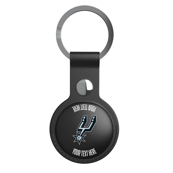 San Antonio Spurs Personalized Insignia AirTag Black Airtag Holder