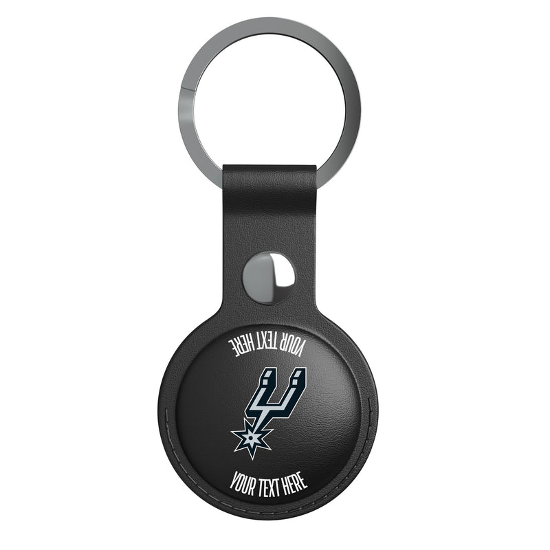 San Antonio Spurs Personalized Insignia AirTag Black Airtag Holder