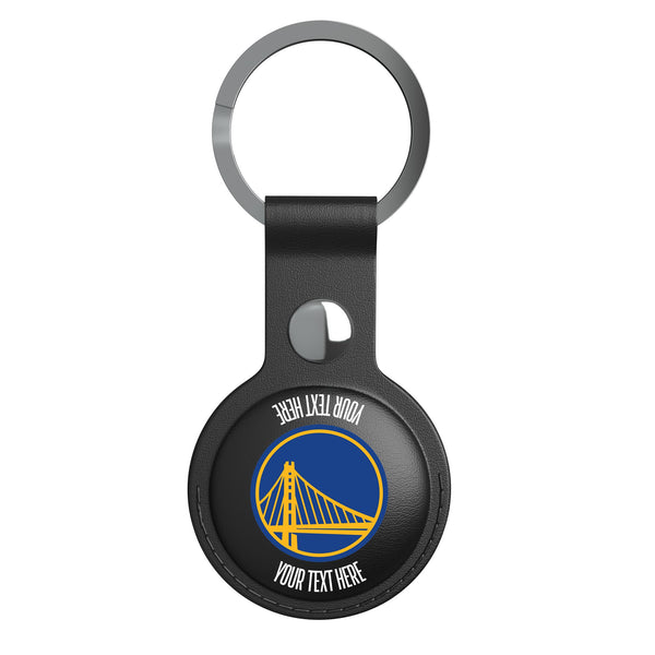 Golden State Warriors Personalized Insignia AirTag Black Airtag Holder