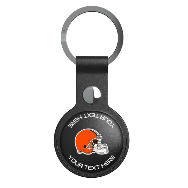 Cleveland Browns Personalized Insignia AirTag Black Airtag Holder