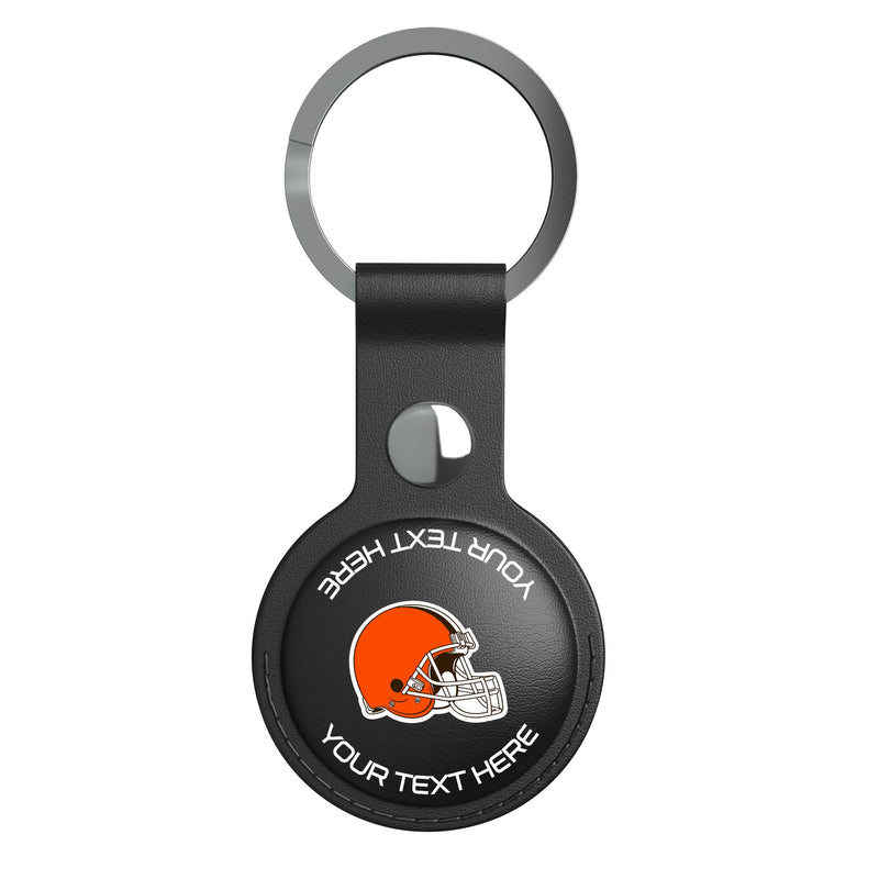 Cleveland Browns Personalized Insignia AirTag Black Airtag Holder