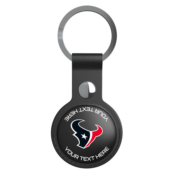 Houston Texans Personalized Insignia AirTag Black Airtag Holder