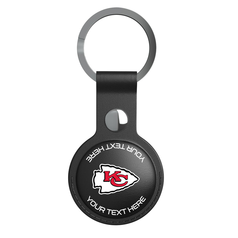 Kansas City Chiefs Personalized Insignia AirTag Black Airtag Holder