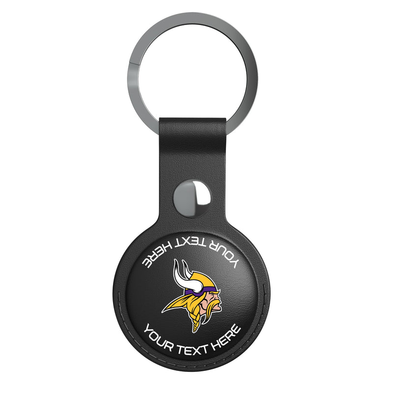 Minnesota Vikings Personalized Insignia AirTag Black Airtag Holder