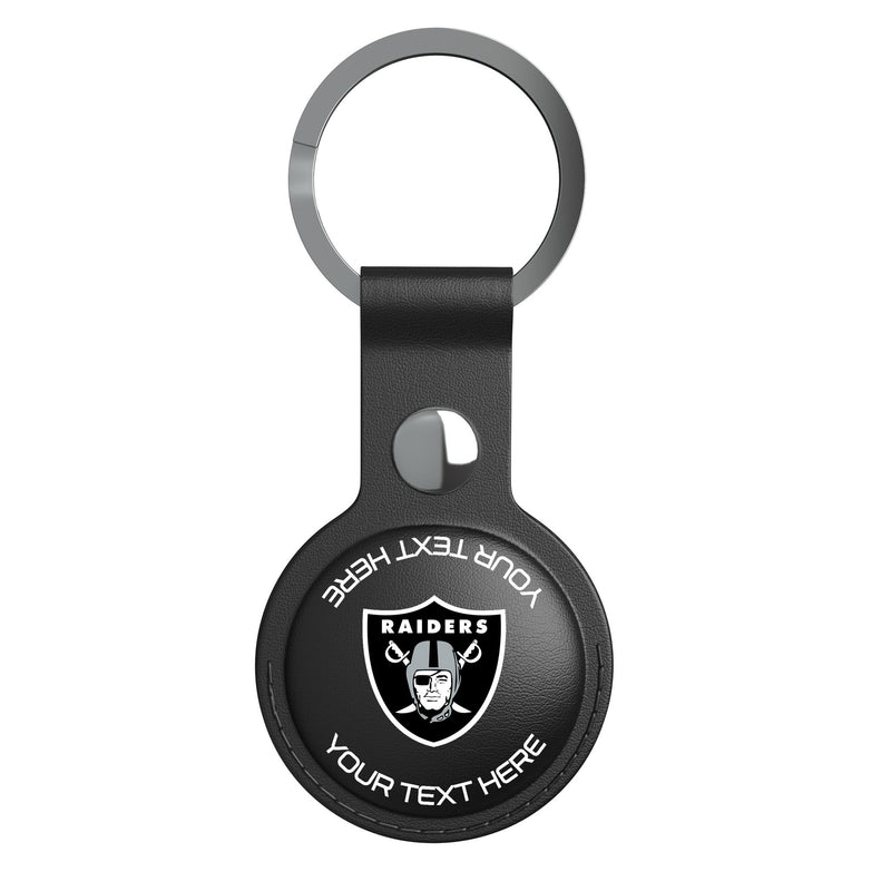 Las Vegas Raiders Personalized Insignia AirTag Black Airtag Holder