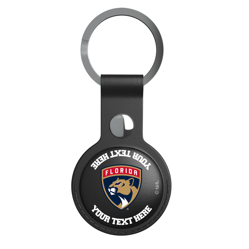 Florida Panthers Personalized Insignia AirTag Black Airtag Holder