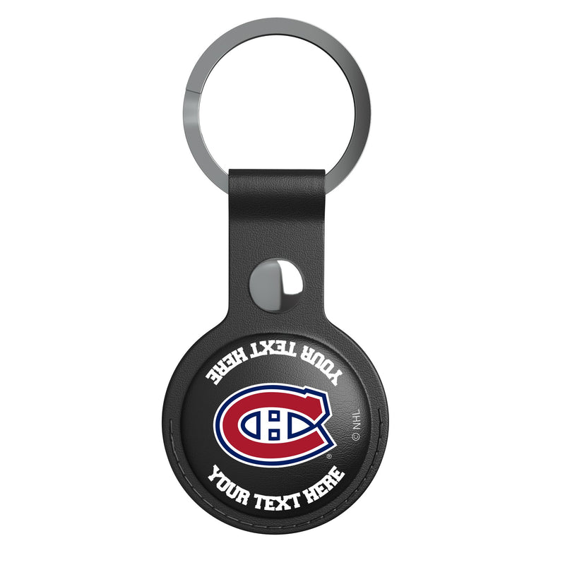 Montreal Canadiens Personalized Insignia AirTag Black Airtag Holder