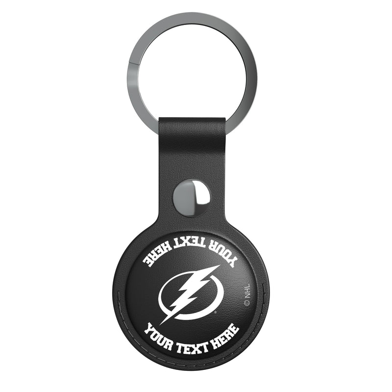 Tampa Bay Lightning Personalized Insignia AirTag Black Airtag Holder