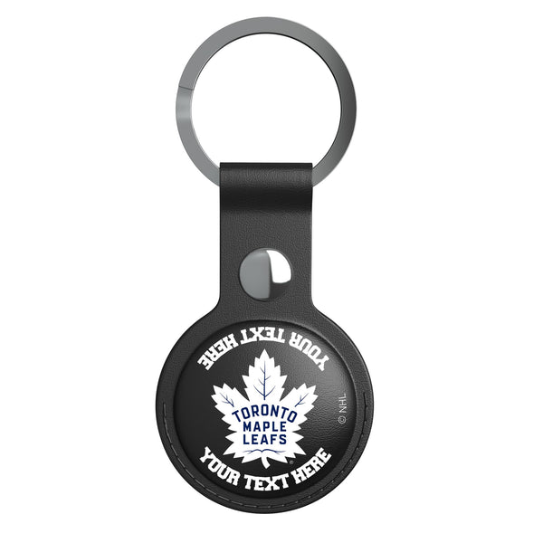 Toronto Maple Leafs Personalized Insignia AirTag Black Airtag Holder