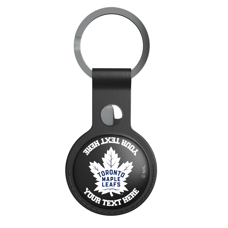 Toronto Maple Leafs Personalized Insignia AirTag Black Airtag Holder