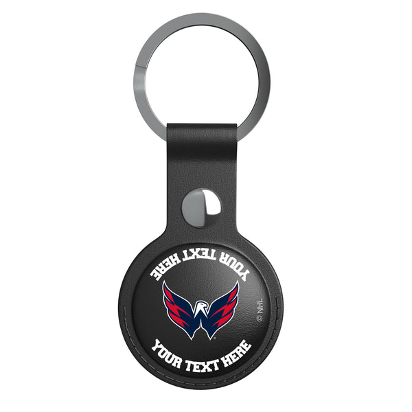Washington Capitals Personalized Insignia AirTag Black Airtag Holder