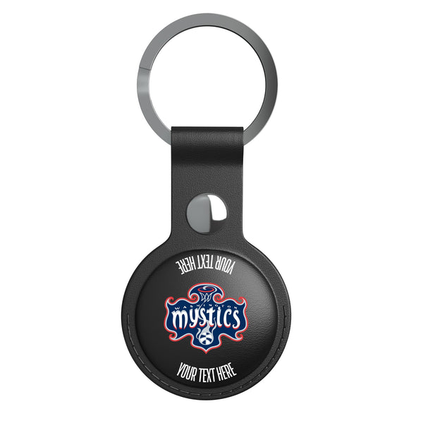 Washington Mystics Personalized Insignia AirTag Black Airtag Holder