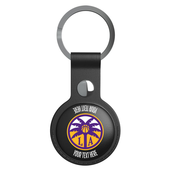 Los Angeles Sparks Personalized Insignia AirTag Black Airtag Holder