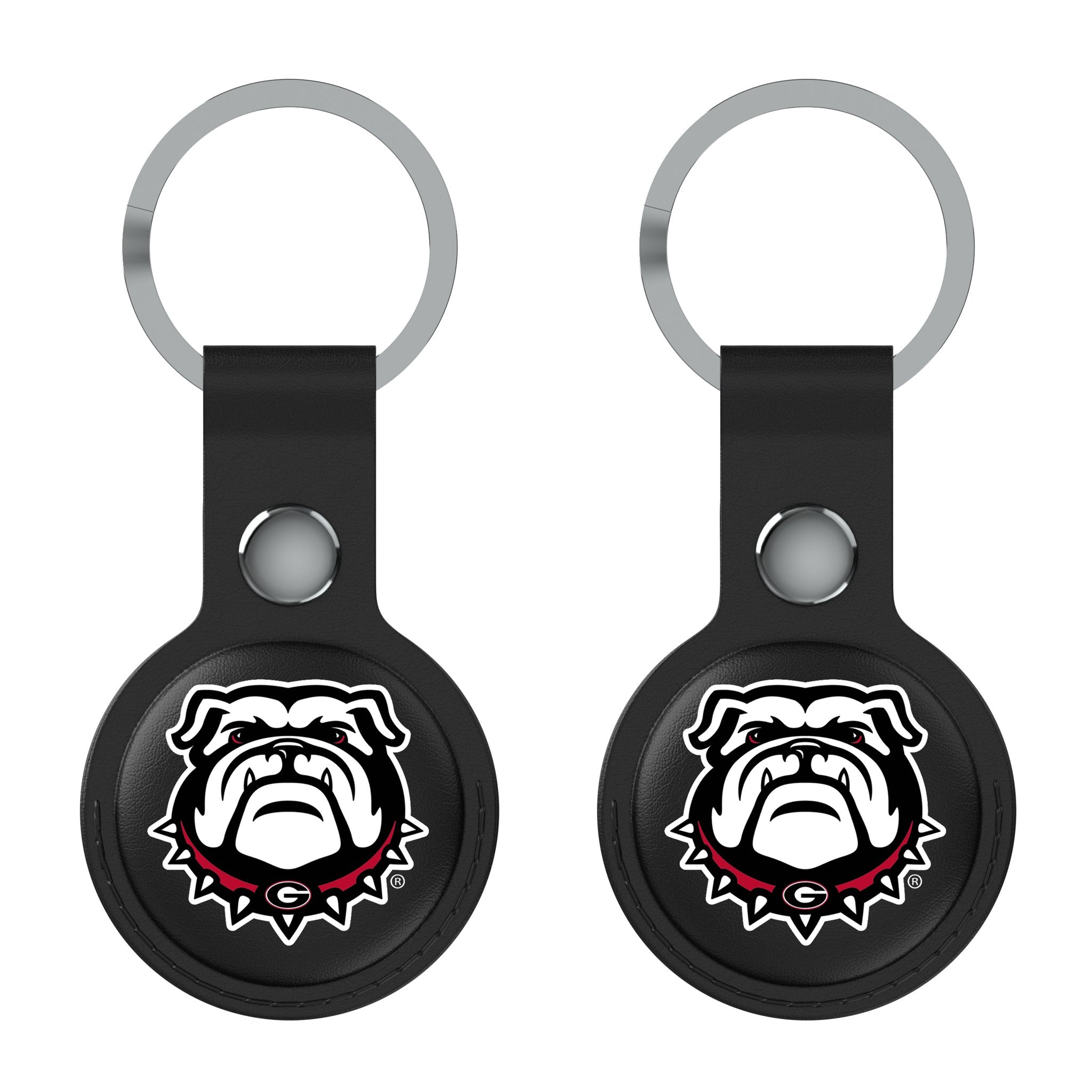 University of Georgia Bulldogs Uga Insignia AirTag Black Airtag Holder 2-Pack