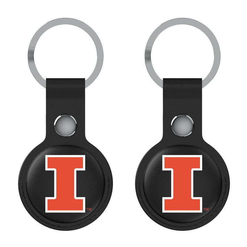 University of Illinois Fighting Illini Insignia AirTag Black Airtag Holder 2-Pack