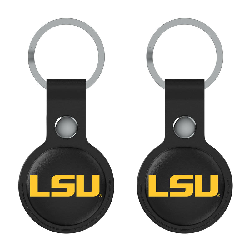 Louisiana State University Tigers Insignia AirTag Black Airtag Holder 2-Pack