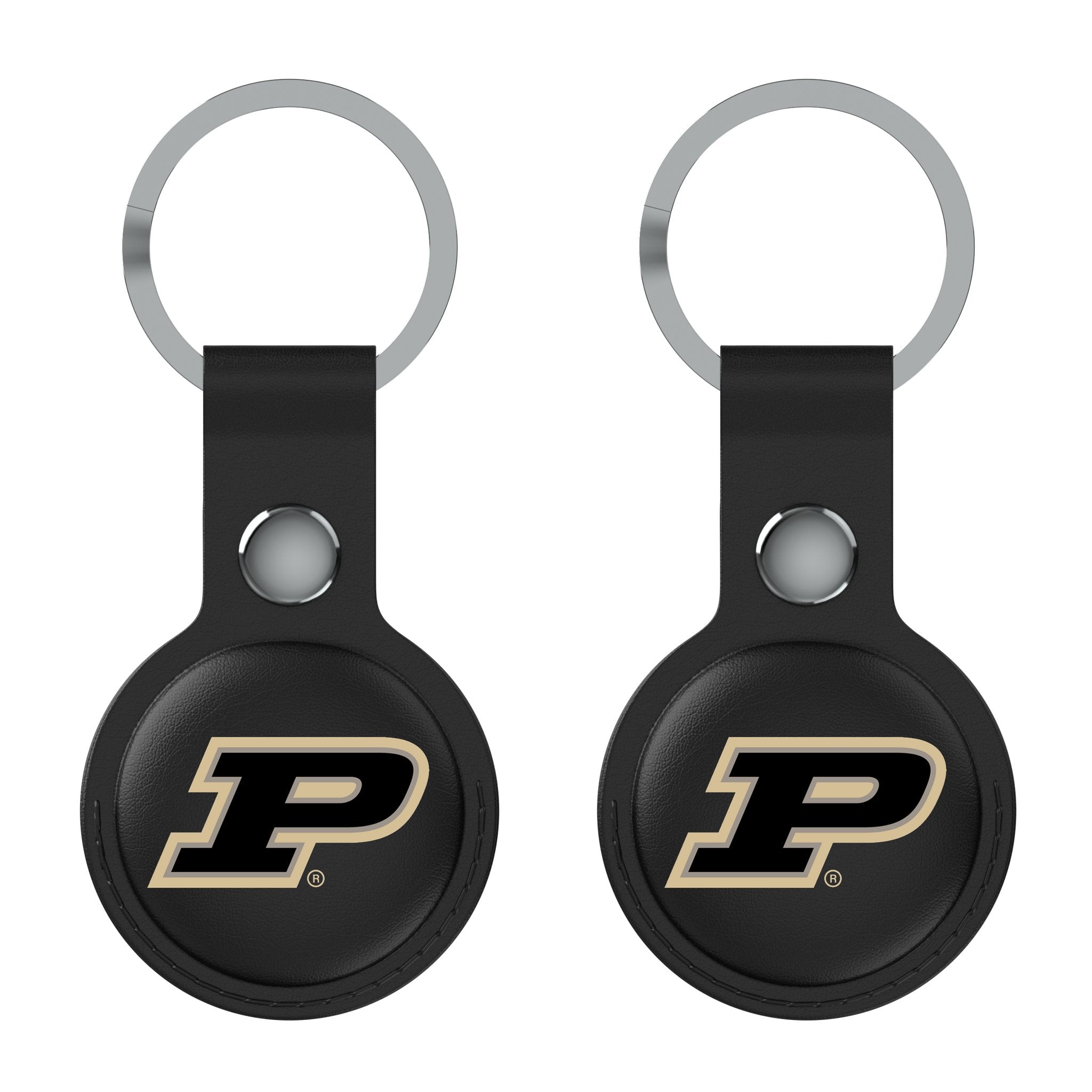 Purdue University Boilermakers Insignia AirTag Black Airtag Holder 2-Pack
