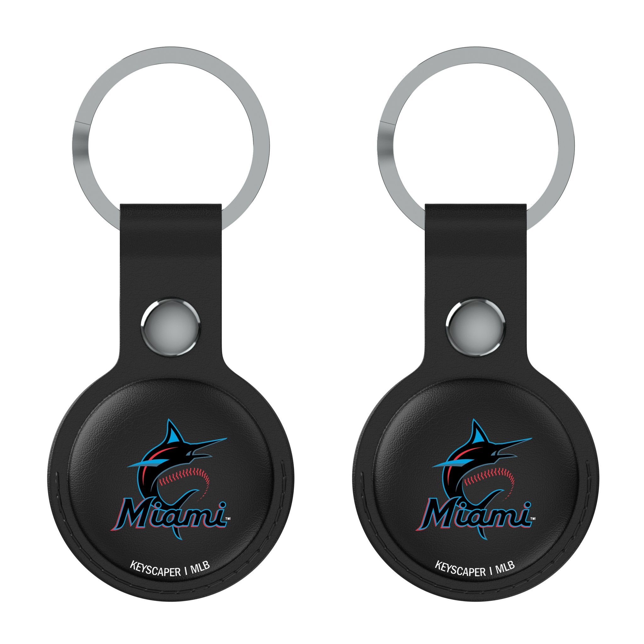 Miami Marlins Insignia AirTag Black Airtag Holder 2-Pack